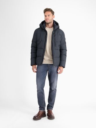 Lerros Steppjacke LERROS LERROS Gef&uuml;tterte Steppjacke mit abnehmbarer Kapuze, Herren, Gr. XXL, blau (blau night), 100% Nylon, Jacken Steppjacke, Wasser- und 