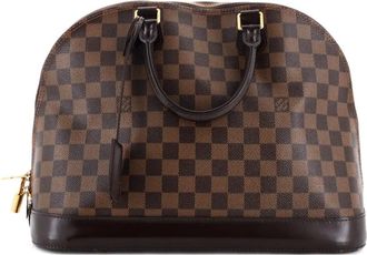 Louis Vuitton Borsa a mano Alma MM in tela Damier - Marrone
