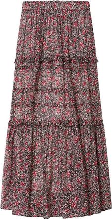 Isabel Marant Volomia Cotton Voile Floral Print Skirt Clothing