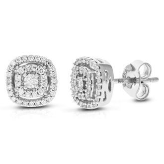 Vir Jewels 1/4 cttw Lab Grown Diamond Composite Earrings in Sterling Silver With Push Backs For Women