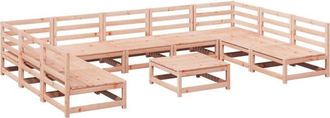 vidaXL 10 Piece Garden Sofa Set Solid Wood Douglas Fir vidaXL