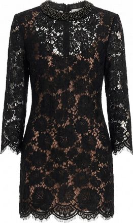 Self Portrait Lace Long Sleeve Mini Dress