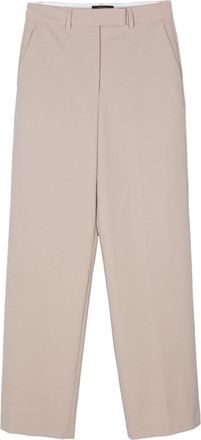 Seventy straight trousers - women - Elastane/Polyester/Virgin Wool - 46 - Neutrals