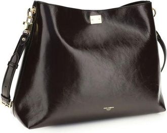 Dolce & Gabbana Womens Brown Calf Leather Bos Taurus Shoulder Bag