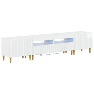 vidaXL Cabinet De Tv Led De 5 Piezas Blanco Brillante Vidaxl