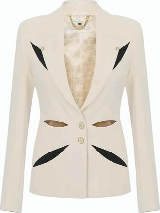 Elisabetta Franchi Lightweight Crepe Cut Out Jacket
