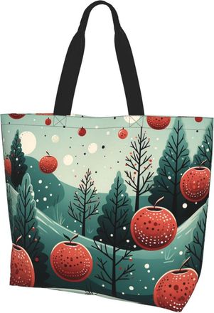 Generic Hawthorn And Tree Tote Bag Portable Carry Bag Durable Handbags For Beach Casual Ladies