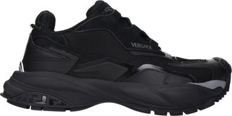 Versace Black Fabric Athletic Mens Sneakers