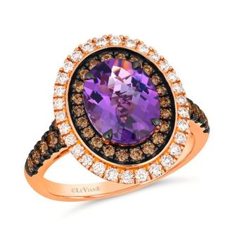 Le Vian Ladies Grape Amethyst Collection Rings set in 14K Strawberry Gold
