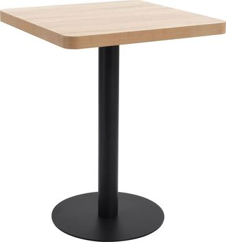 vidaXL Mesa De Bistr&oacute; Mdf Marr&oacute;n Claro 60x60 Cm Vidaxl