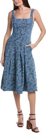 Avec Les Filles Denim A-Line Dress