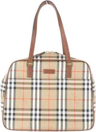 Burberry Borsa a mano vintage Pre-owned in tela - - Pre-owned - Donna - Beige - ONE SIZE