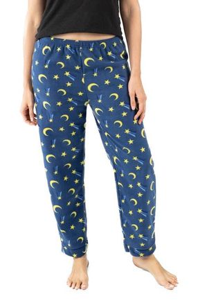 Leveret Womens Fleece Printed Holiday Pajama Pants in Moon at Nordstrom, Size X-Large