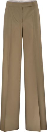 Max Mara Mxsbronte Hose mit weitem Bein aus Schurwolle und Seide
