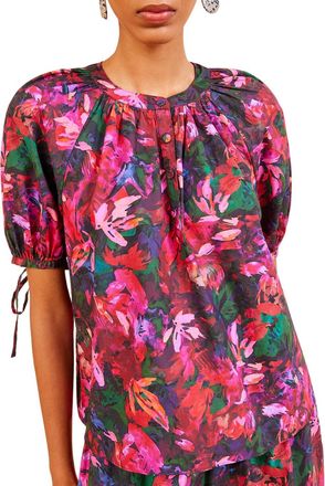 Ulla Johnson Womens Vienne Blouse In Hibiscus