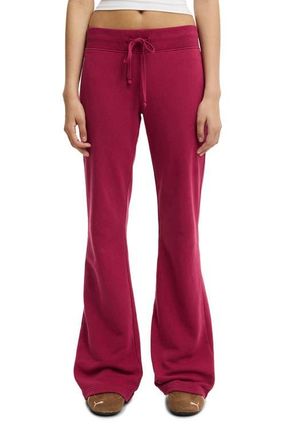 Cotton On Womens Low Rise Bootleg Sweatpant in Washed Dark Lotus at Nordstrom, Size Xxx-Small