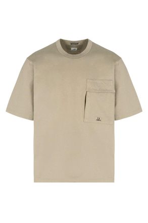 C.P. Company 30/2 MERCERIZED POCKET T SHIRT Size: L, colour: TAUPE