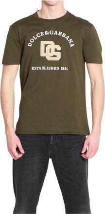 Dolce & Gabbana Hombre, Camisetas, Verde, Talla: L