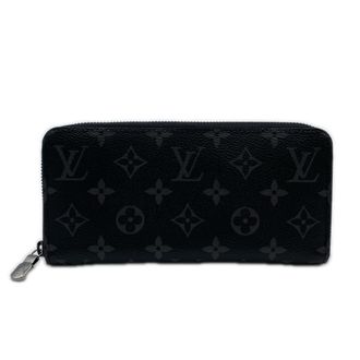 Louis Vuitton Black Gray Monogram Eclipse Coated Canvas Long Wallet (Bi-Fold) (Pre-Owned)