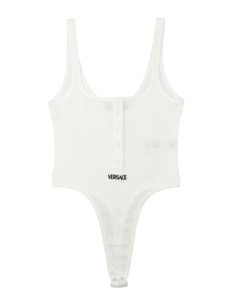 Versace Ribbed Cotton Deep Scoop Body Bodysuit