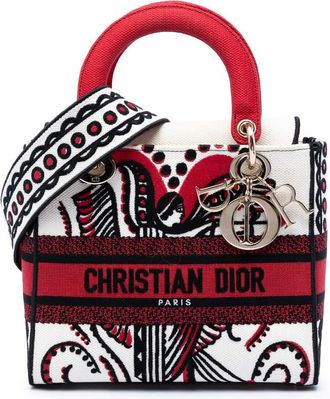 Dior Pre-owned Dior Medium Embroidered Canvas Cupidon Lady D Lite Ladies UTV8T55EA1HIKSF3