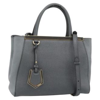 Fendi Pre-owned Vintage Hand Bag - Dames - Vintage Handtas - Grijs - ONE Size - Leer - Vintage