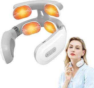 OEM Masajeador De Cuello Inal&aacute;mbrico Con Calefacci&oacute;n, Masajeador De Cuello Port&aacute;til, Control De Voz Inteligente, Masajeador De Cuello Y Cervical Con 4 Mod