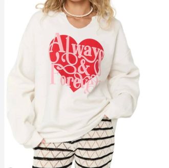 Bloomingdale's Womens Always & Forever Sweatshirt In White