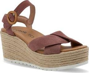 Naot Marbella Platform Wedge Sandal in Rose Suede at Nordstrom Rack, Size 11Us / 42Eu
