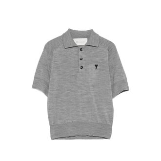 Ami Logo-embroidered Polo Shirt