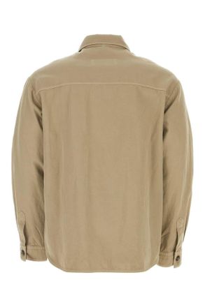 Fay Mens Cappuccino Cotton Blend Shirt C807 Exterior: Linen Camicie
