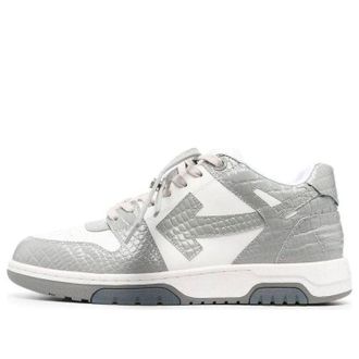 Off-white Out Of Office Croco Print Sneaker Grey White OMIA189F22LEA0040109