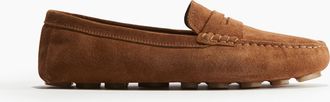 H&M Loafer aus Velours-Spaltleder - Beige