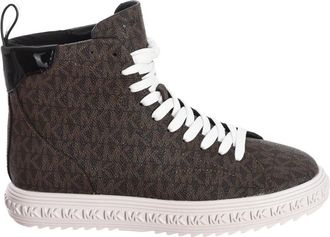 Michael Kors Grove Leren High Top Sneaker - Dames - Sneakers - Bruin - 37 EU - Denim - Schoenen