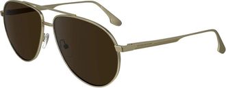 Victoria Beckham Brown Pilot Ladies Sunglasses VB242S 700 61