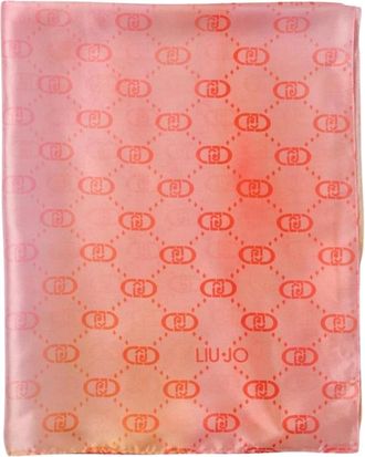 Liu Jo Silk Scarf Ombre Logo Pattern - Dames - Zijden sjaals - Veelkleurig - ONE Size - Accessoires