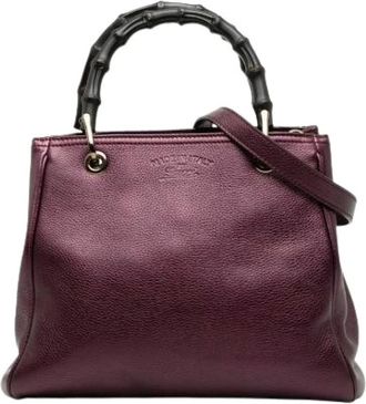 Gucci Pre-owned Handbags, female, Purple, Size: ONE SIZE Pre-owned Vintage Handbag