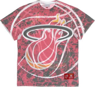Mitchell & Ness Miami Heat NBA Tee Hardwood Classics - Heren - T-shirts - Veelkleurig - XL - Katoen - Tops