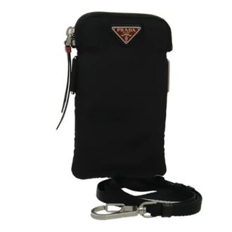 Prada Pre-owned Cross Body Bags, female, Black, Size: ONE SIZE Pre-owned Nylon Pouch