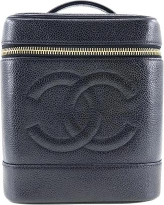 Chanel Pre-owned Vintage Leren Handtas - Dames - Vintage Handtas - Zwart - ONE Size - Leer - Vintage
