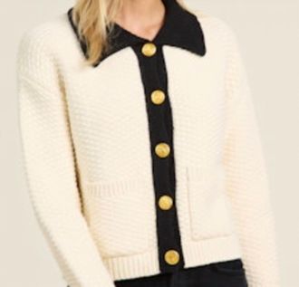 Trovata Womens Posey Sweater Jacket In Beige
