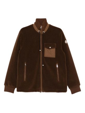 Moncler zip-up cardigan - Marrone