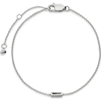 Monica Vinader Initial Pendant Bracelet in Sterling Silver I at Nordstrom