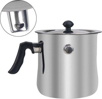 OEM Pentola Da 2,5 Litri Con Coperchio, A Doppia Parete In Acciaio Inox, Adatta A Piani Cottura A Induzione, A Gas Ed Elettrici, Versatile Per Bollire E S