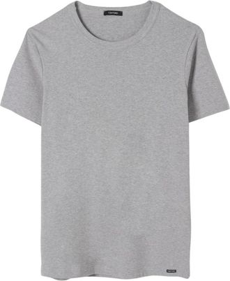 Tom Ford T-shirt met korte mouwen en ronde hals - Heren - T-shirts - Grijs - XL - Tops