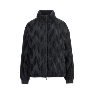 Emporio Armani Chaqueta de plum&oacute;n plisada de sat&eacute;n - Jackets - Mujer - Negro - 2XS