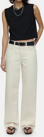 Closed Nikka Wide Denim Jeans In Ivory