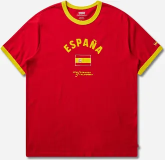 Levi's Men s Spain Ringer T-Shirt Red