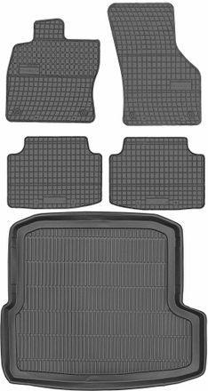 OEM Juego De Alfombrillas De Goma Para Coche Y Maletero Para Skoda Octavia Iii Kombi (2013-2020)