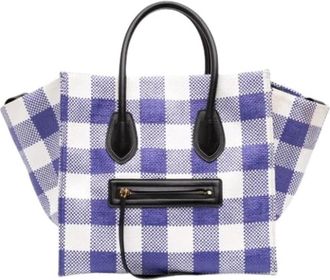 Celine Pre-owned Phantom Tote - Dames - Vintage Shopper - Blauw - ONE Size - Leer - Vintage